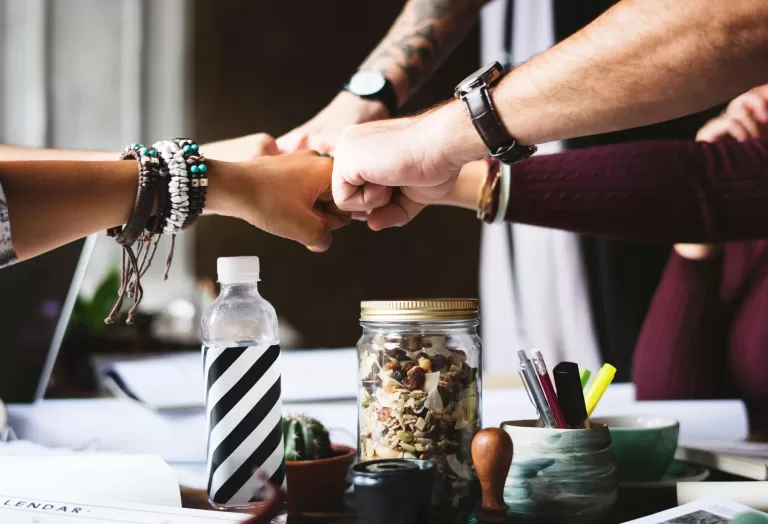 Team work fist bump
