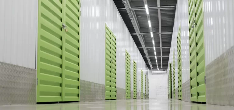 logistic center with storage units